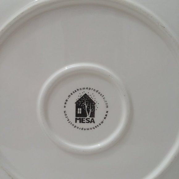 Mesa Home Products Orange/White Square Plate - Picture 6 of 6